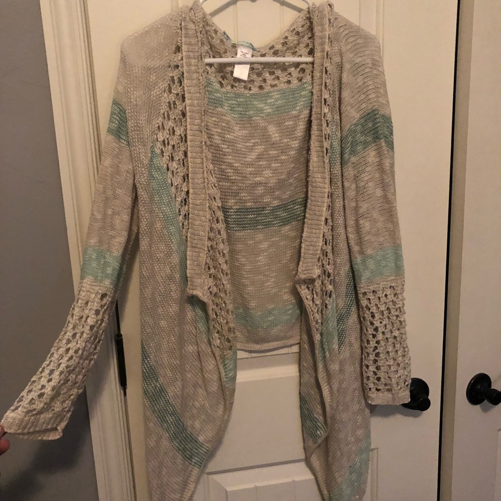 Blue & Tan Soft Sweater